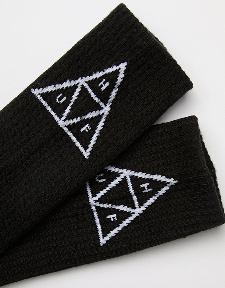 HUF Triple Triangle Crew Socks - Black
