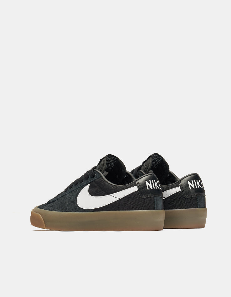 Nike SB Zoom Blazer Low Pro GT Skate Shoes - Black/White-Black