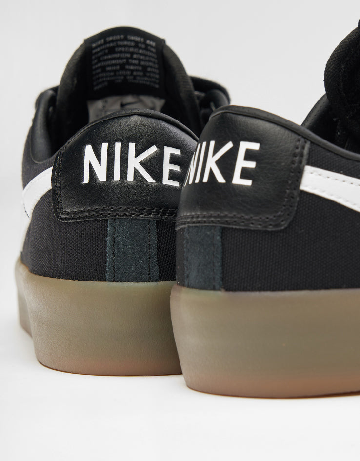 Nike SB Zoom Blazer Low Pro GT Skate Shoes - Black/White-Black