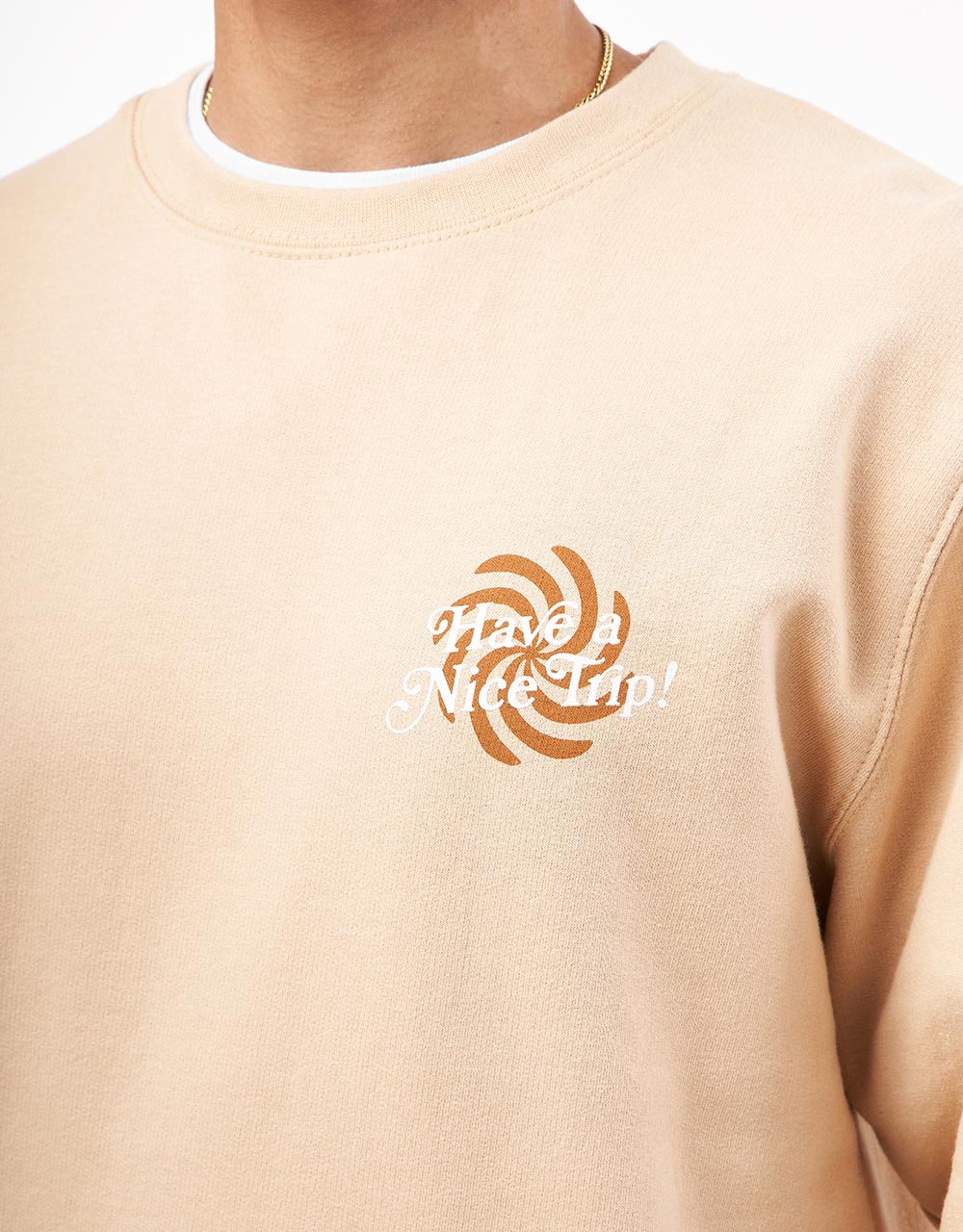 Route One Have A Nice Trip Sweatshirt - Nude