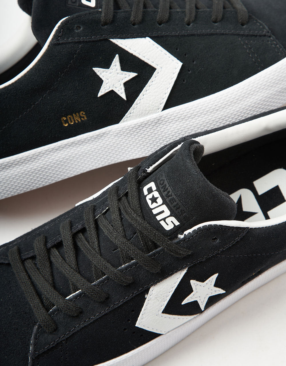 Converse Pro Leather Vulc Skate Shoes - Black/White/White
