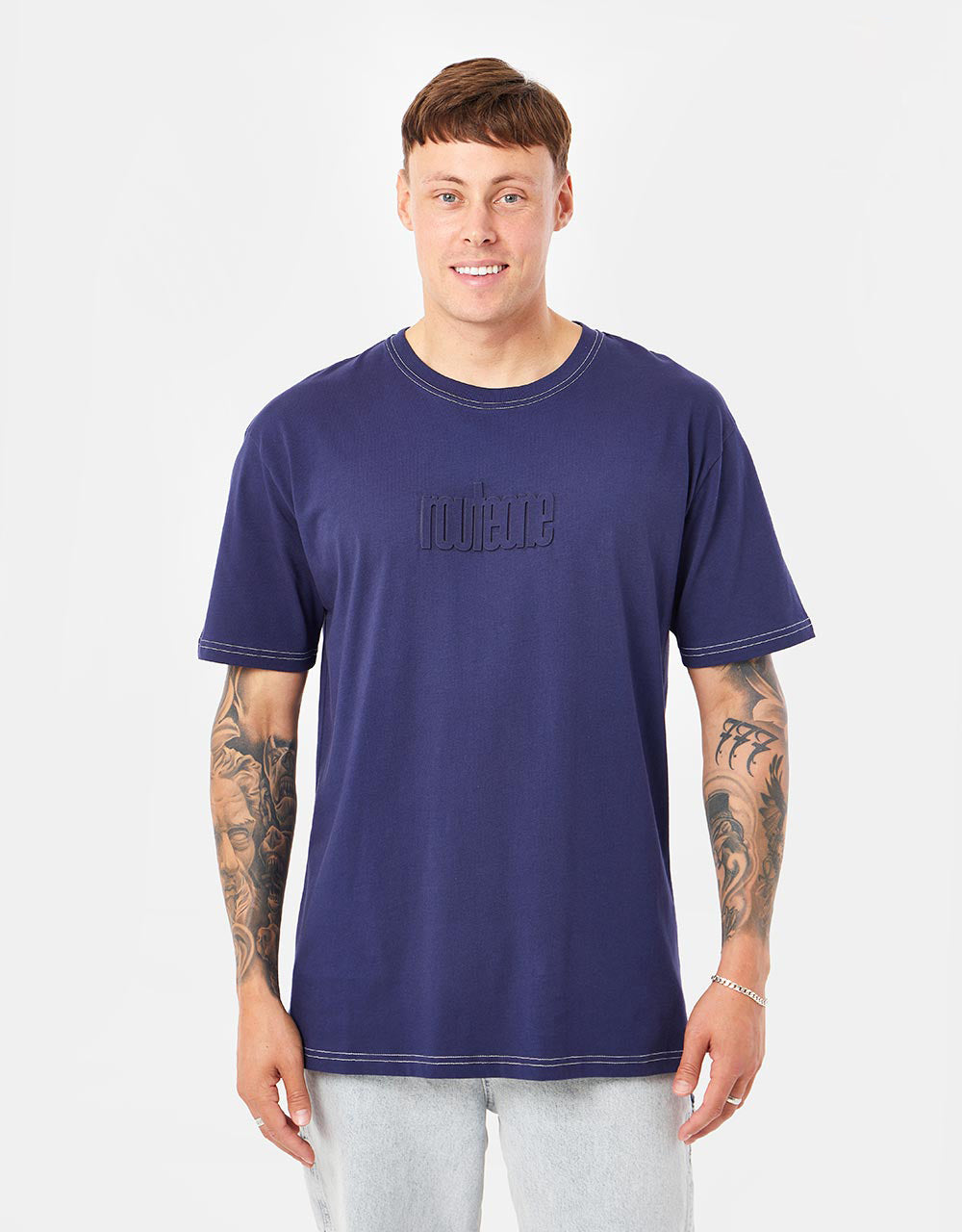 Route One Organic Chest Logo T-Shirt - Navy