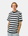Welcome Cooper Striped Yarn-Dyed Knit T-Shirt - Bone