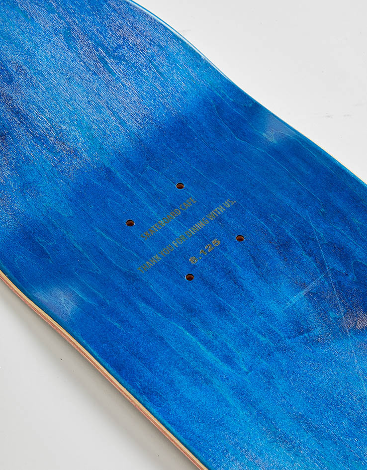 Skateboard Cafe Stripe Skateboard Deck - Black/Burgundy/White/Forest