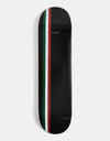 Skateboard Cafe Stripe Skateboard Deck - Black/Burgundy/White/Forest
