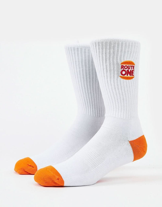 Route One King Socks - White