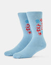 Route One Stay Cold Crew Socks - Light Blue