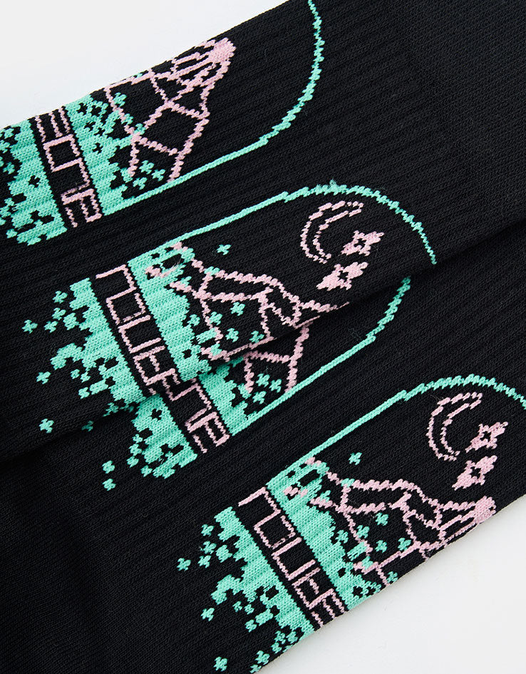 Route One Peak Crew Socks - Black