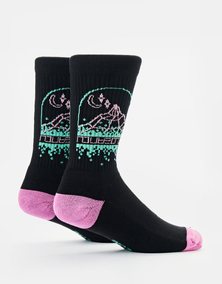 Route One Peak Crew Socks - Black