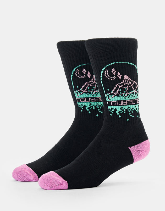 Route One Peak Crew Socks - Black