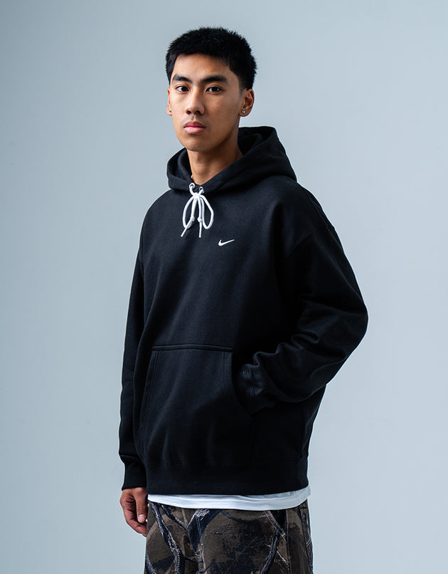 Nike Solo Swoosh Pullover Hoodie - Black/White