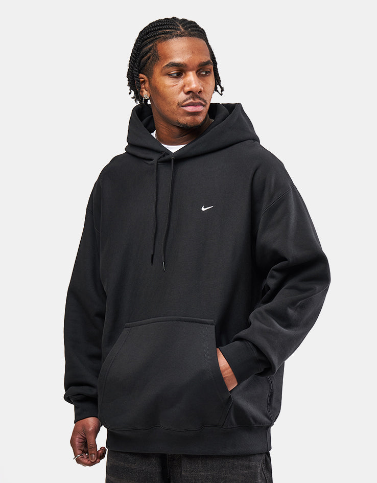 Nike Solo Swoosh Pullover Hoodie - Black/White