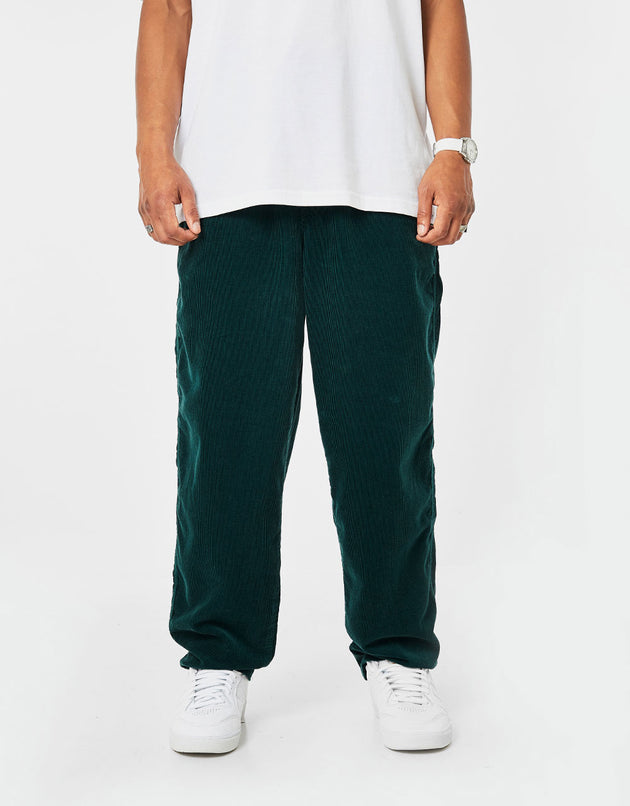 Route One Classic Cord Beach Pants - Forest Green