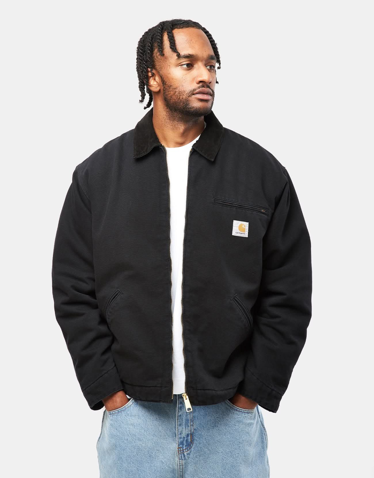 Carhartt WIP OG Detroit Jacket - Black/Black (Aged Canvas