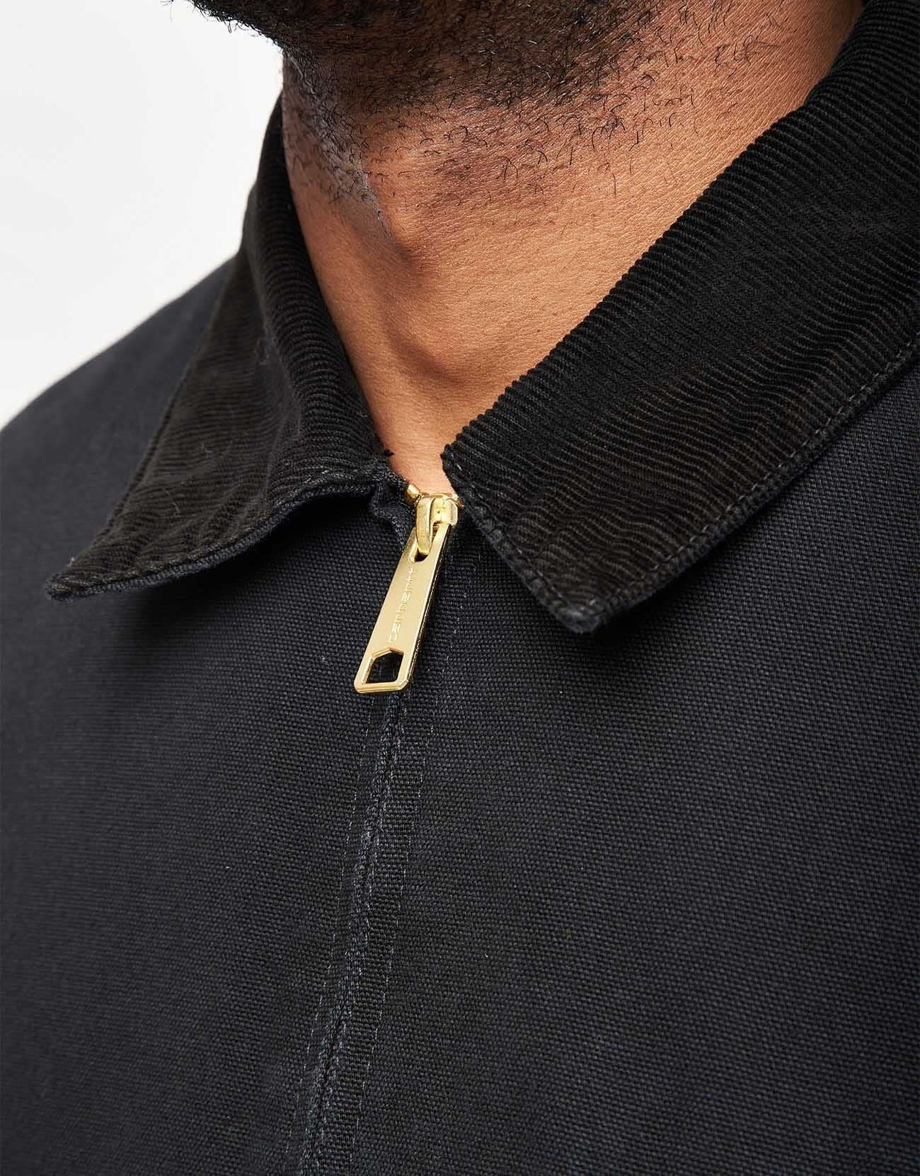 Carhartt WIP OG Detroit Jacket - Black/Black (Aged Canvas) | Route One