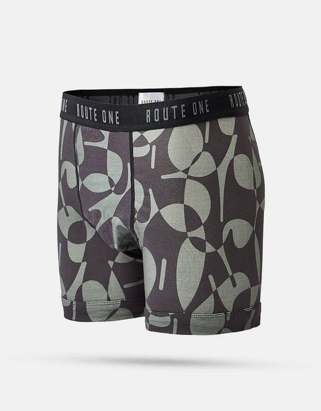 Route One Classic Boxer Shorts - Letters (Black)