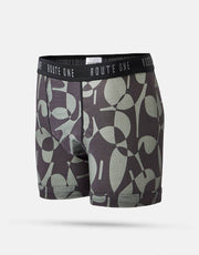 Route One Classic Boxer Shorts - Letters (Black)