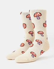 Route One Shrooms Socks - Ivory