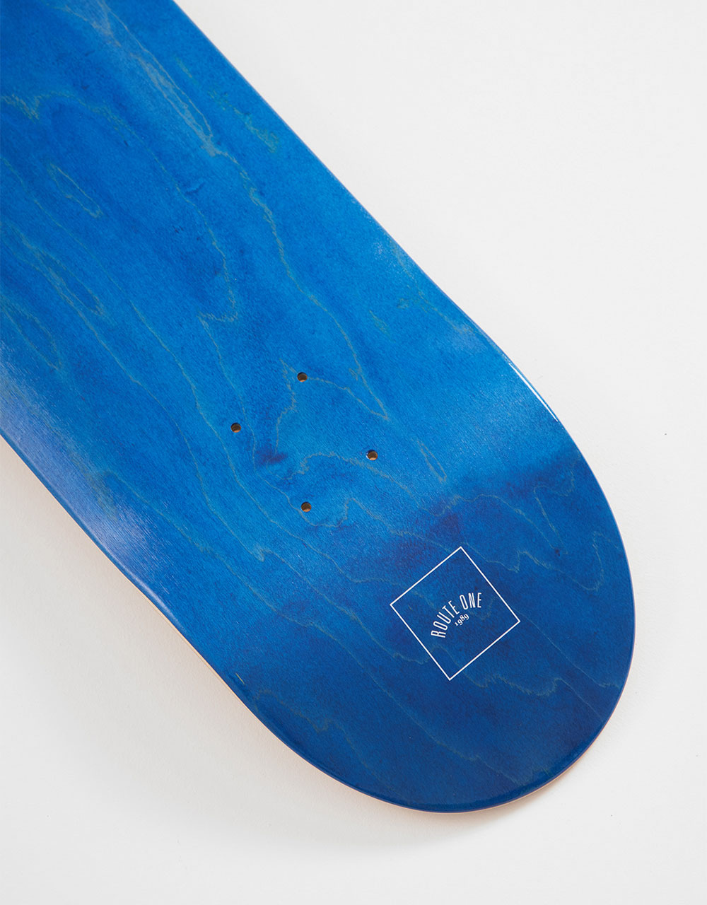 Route One Mini Logo 'OG Shape' Skateboard Deck - Blue/White