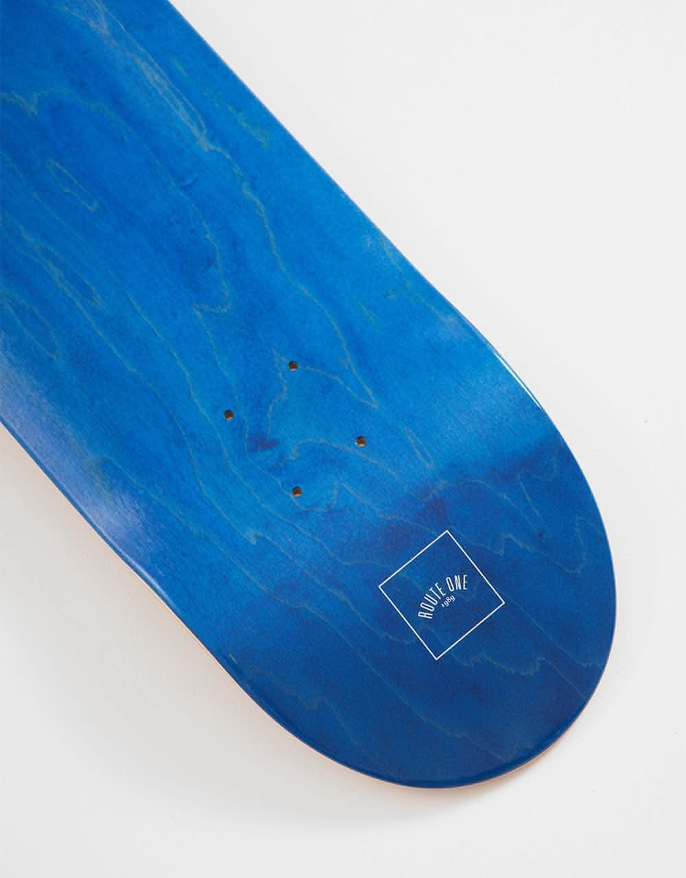 Route One Mini Logo 'OG Shape' Skateboard Deck Blue/White