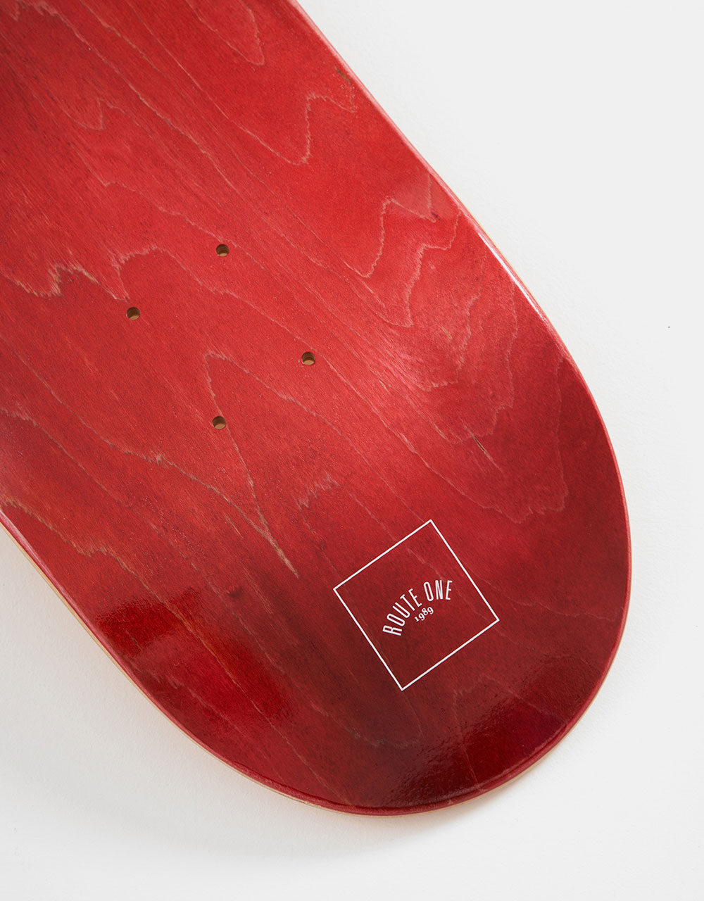 Route One Mini Logo 'OG Shape' Skateboard Deck - Red/White