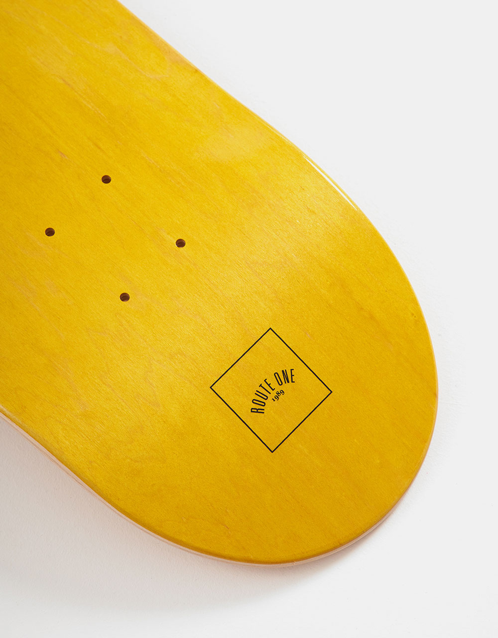 Route One Mini Logo 'OG Shape' Skateboard Deck - Yellow/Black