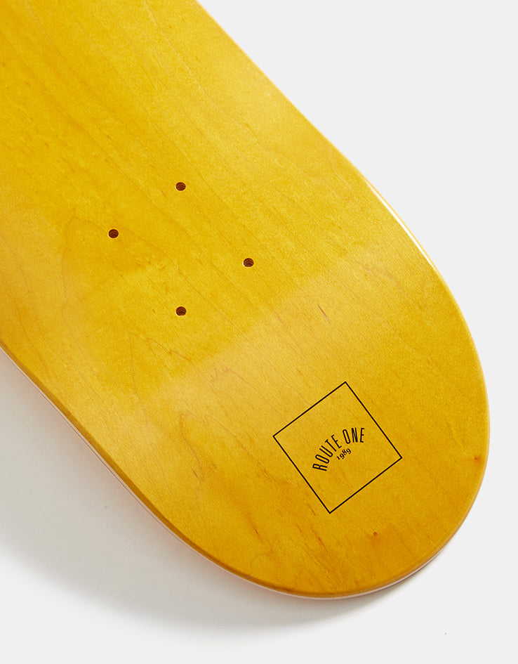 Route One Mini Logo 'OG Shape' Skateboard Deck - Yellow/Black