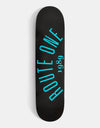 Route One Arch Logo 'OG Shape' Skateboard Deck - Black/Teal