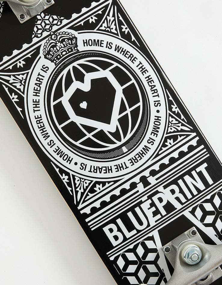 Blueprint Home Heart Black/White Complete Skateboard - 8"