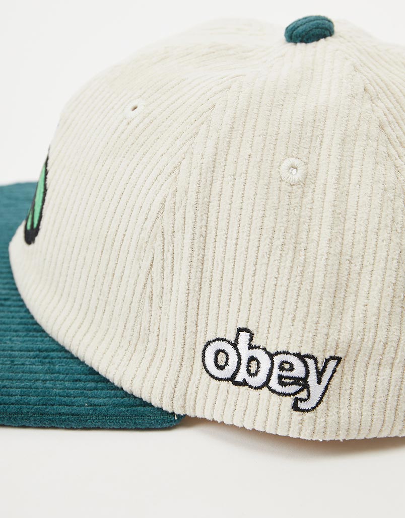 Obey Peace Paw 6 Panel Snapback Cap - Unbleached Multi