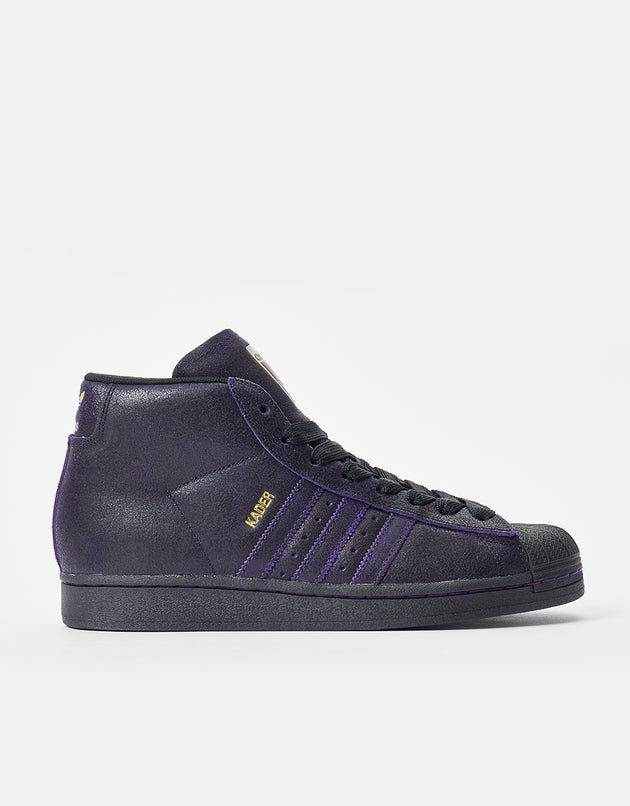 adidas x Kader Pro Model ADV Skate Shoes - Core Black/Core Black/Dark Purple