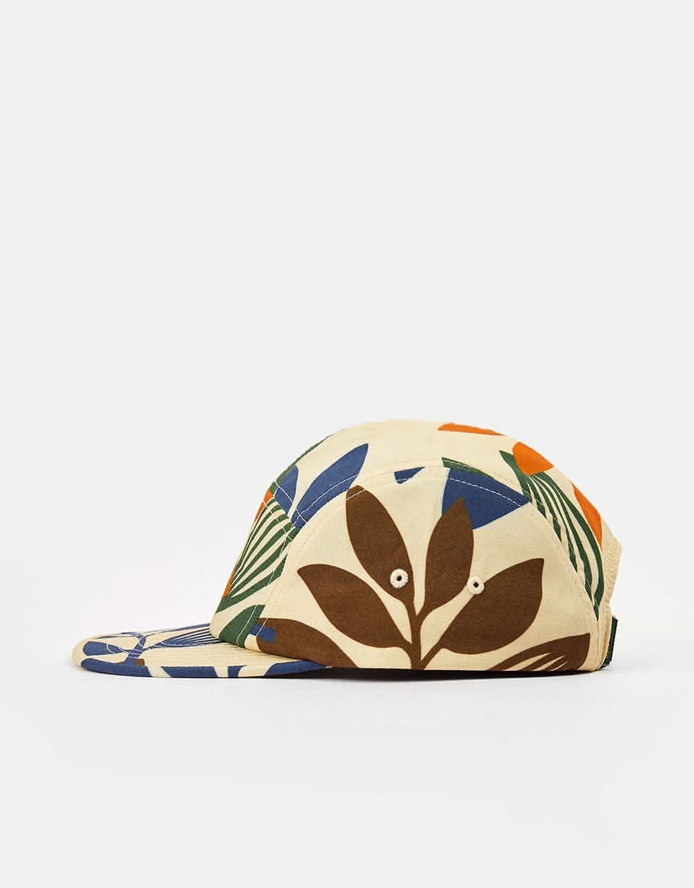 Magenta All Over Plant 5 Panel Cap - Natural