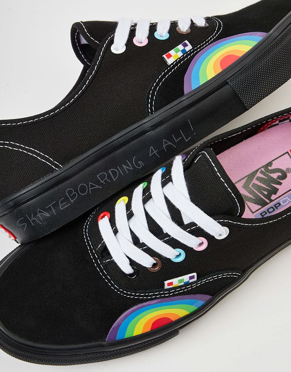 Vans Skate Authentic Shoes - (Pride) Black/Multi