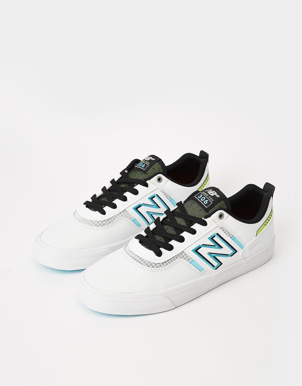 New Balance Numeric 306 Skate Shoes - White/Baby Blue