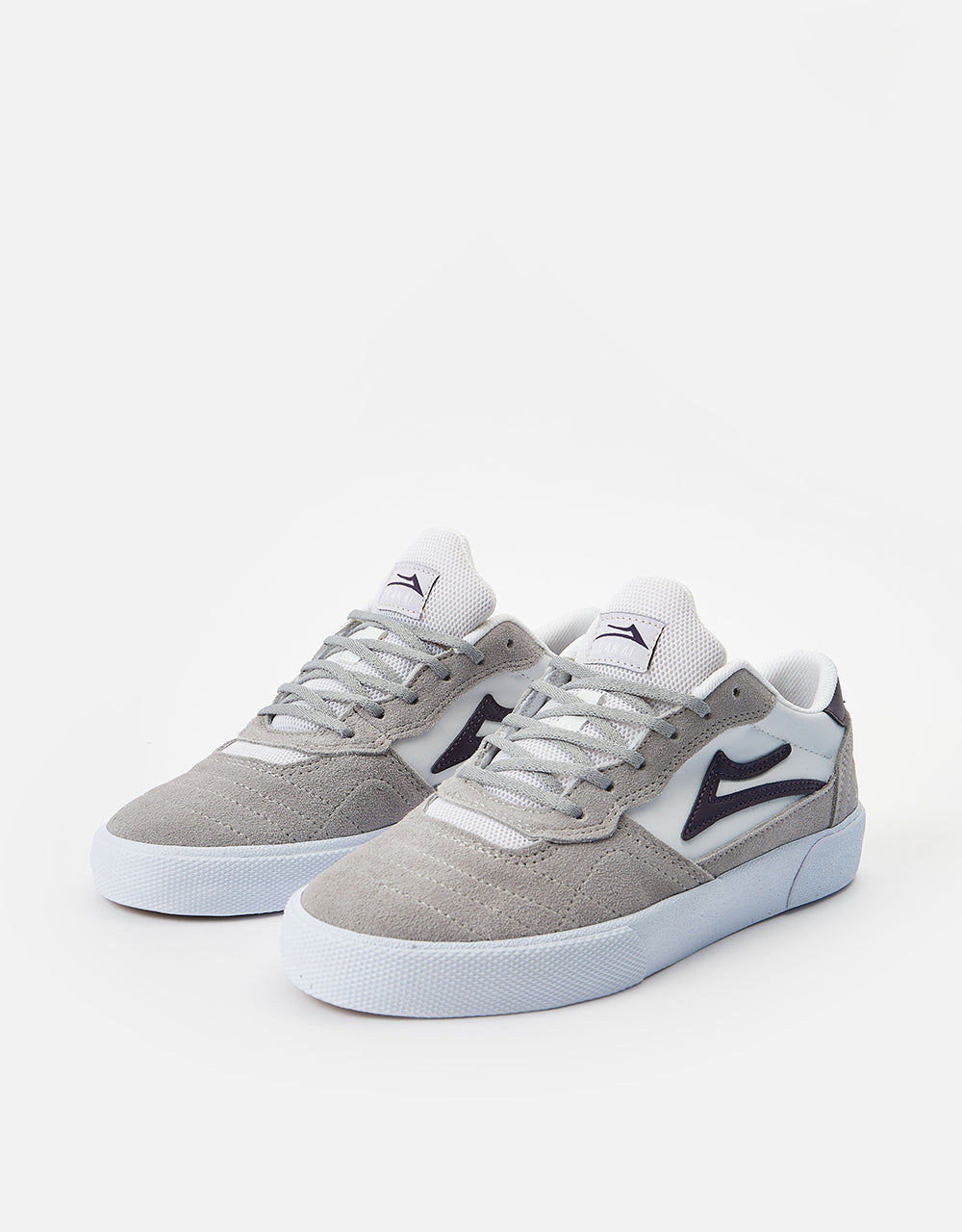 Lakai Cambridge Skate Shoes - Grey/White Suede