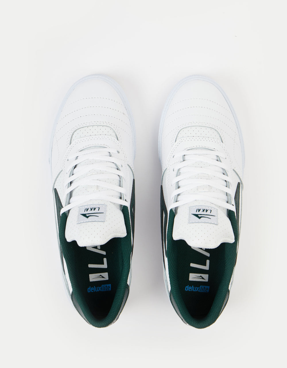 Lakai Cambridge Skate Shoes - White/Pine Leather