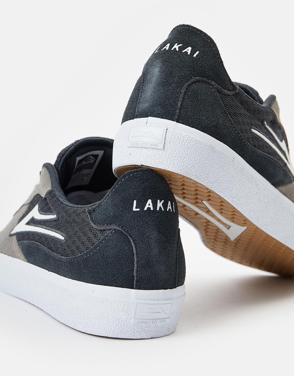 Lakai Essex Skate Shoes - Light Grey/Charcoal Suede