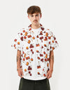 Obey Bombed S/S Shirt - White Blue