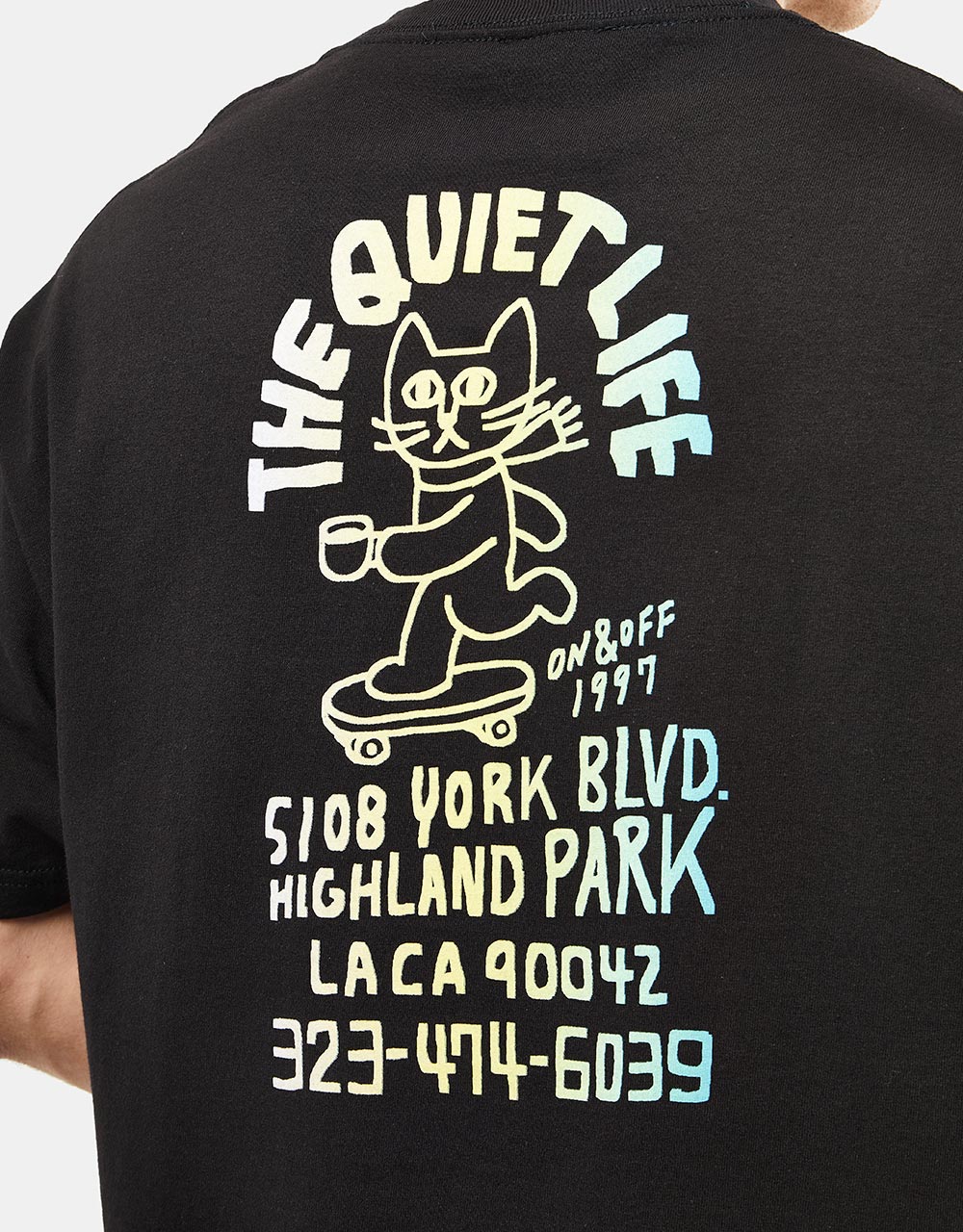 The Quiet Life Skating Cat Shop T-Shirt - Black