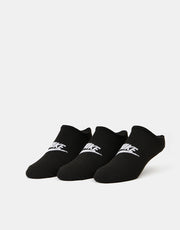 Nike Everyday Essentials No Show Socks 3 Pack - Black/White