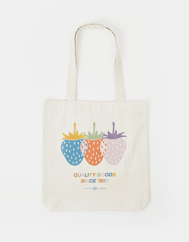 Route One Recycled Strawb Tote Bag - Natural