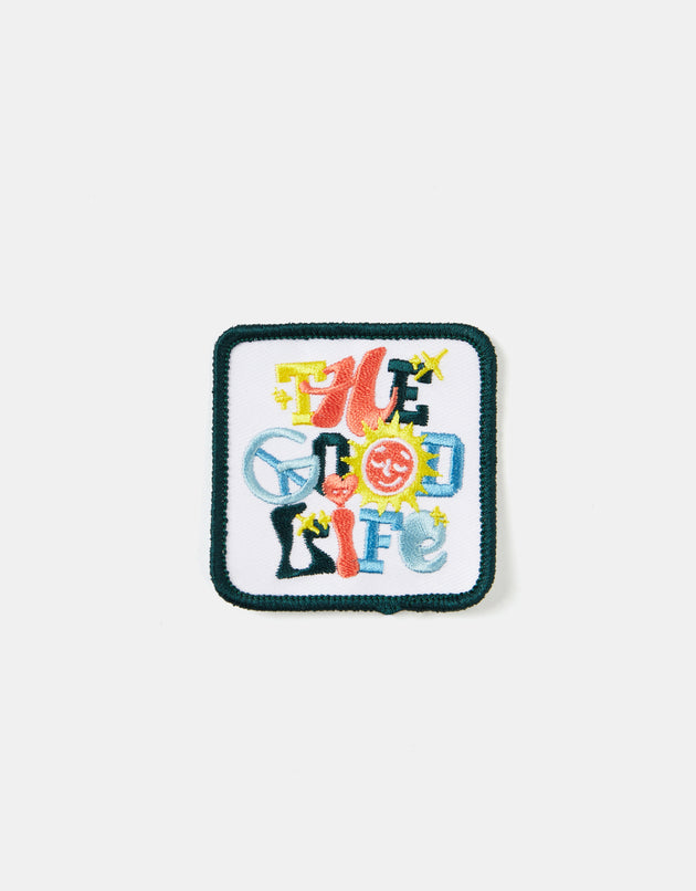 Route One The Good Life Embroidered Patch - White