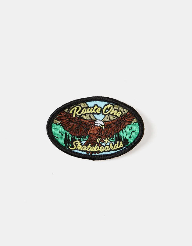 Route One Golden Eagle Embroidered Patch - Green