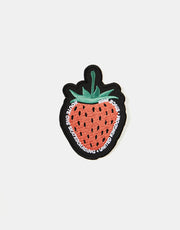Route One Strawberry Embroidered Patch - Black