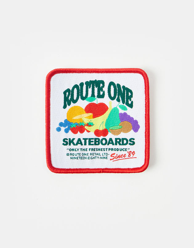 Route One Finest Produce Woven Patch - White