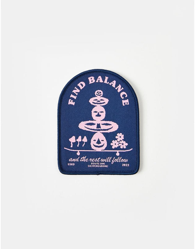 Route One Find Balance Woven Patch - Blue