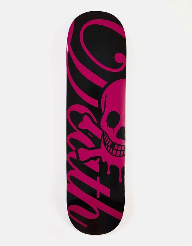 Death Script Skateboard Deck - Black/Pink