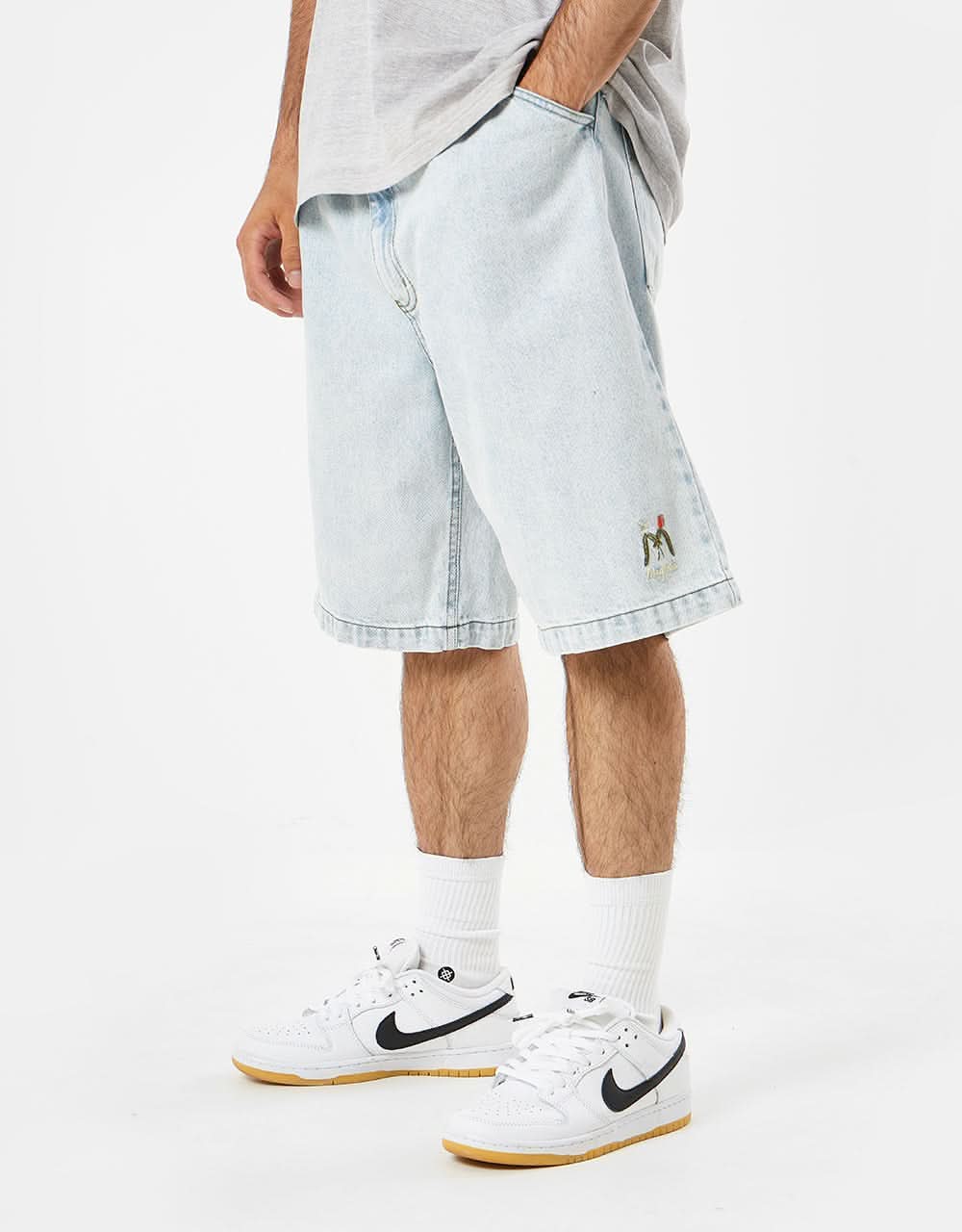 Magenta OG Denim Pocket Long Shorts - Ultrawashed Denim