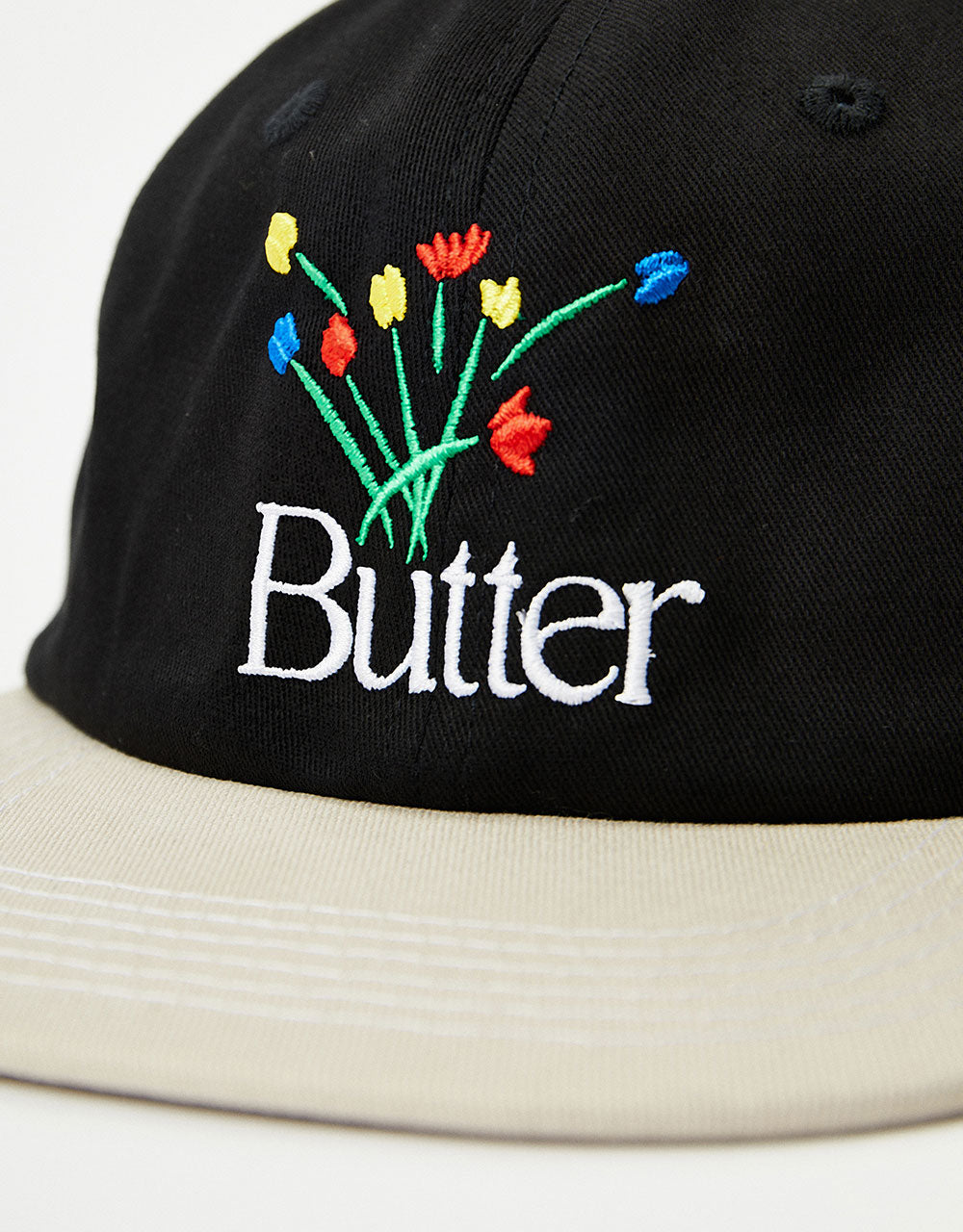 Butter Goods Bouquet 6 Panel Cap -  Black/Tan