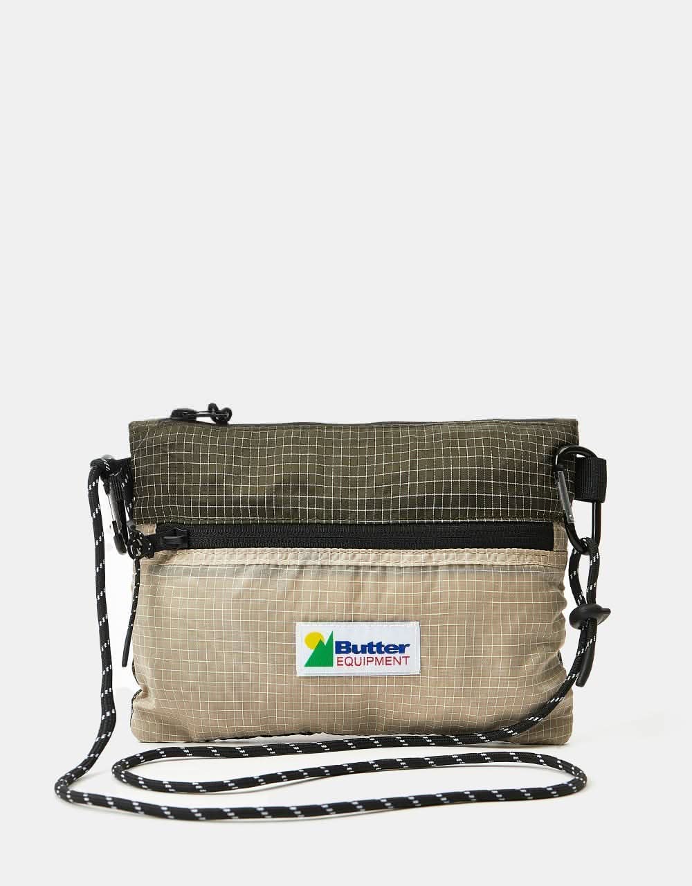 Butter Goods Paneled Ripstop Side Bag Army/Khaki